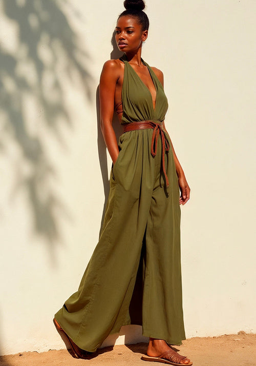 Oasis Olive Jumpsuit